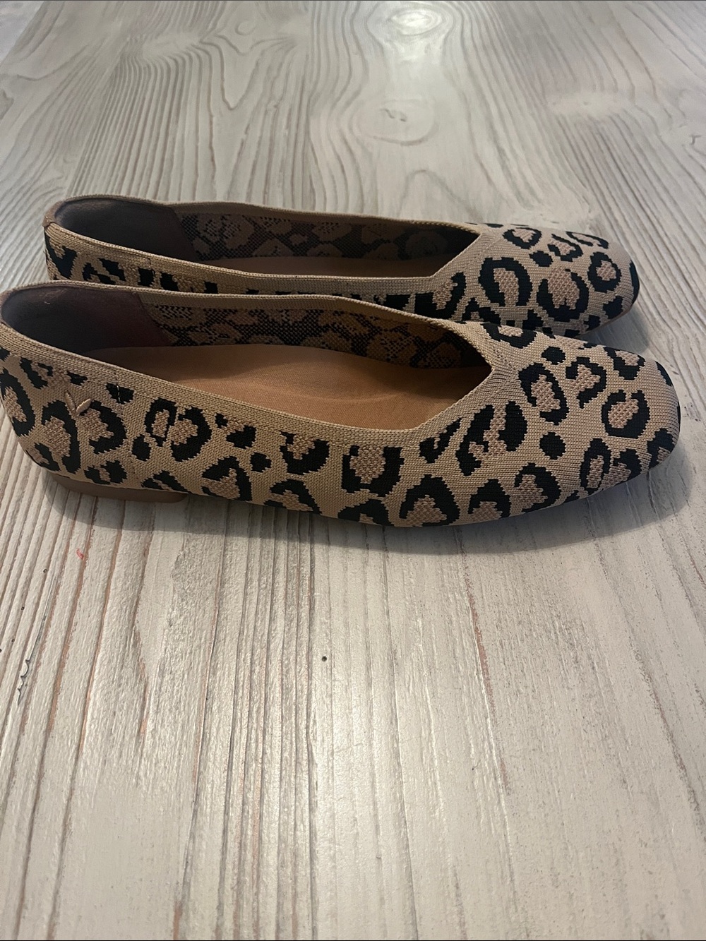 Vivaia Leopard Print Ballet Flats square toe size US 9.5 EU 40 - Picture 4 of 11